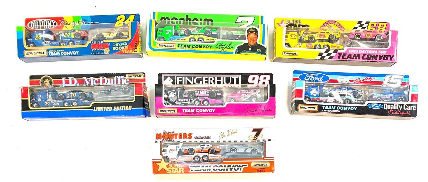 Matchbox Racing Team Lot 221 - Matchbox Superfast Team Convoy. Group of 7x