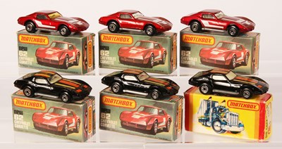 Lot 203 - Matchbox Superfast 6 x 62d Chevrolet Corvette