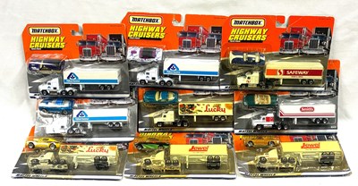 Lot 194 - Matchbox Convoy Group of 9x Highway Cruisers Twin Packs.