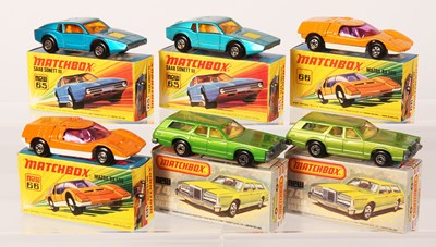 Lot 204 - Matchbox Superfast Group of Light & Dark Body Shade Variations