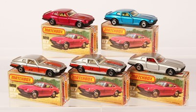 Lot 209 - Matchbox Superfast 5 x 67c Datsun 260Z Variations