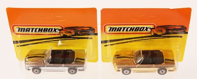 Lot 231 - Matchbox Superfast 2 x 6c Mercedes 350SL Convertible MADE IN BULGARIA ISSUES CHROME & GOLD PLATED