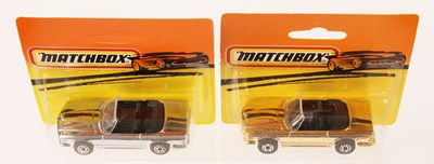 Lot 232 - Matchbox Superfast 2 x 6c Mercedes 350SL Convertible MADE IN BULGARIA ISSUES CHROME & GOLD PLATED