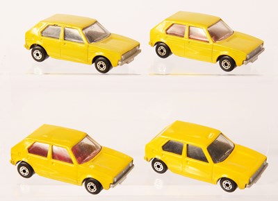 Lot 239 - Matchbox Superfast 4 x 7c Volkswagen Golf MADE IN BULGARIA ISSUES