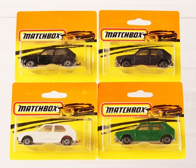 Lot 244 - Matchbox Superfast 4 x 7c Volkswagen Golf MADE IN BULGARIA ISSUES