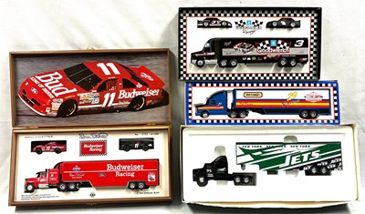 Lot 192 - Matchbox - Group of Motorsport & AFL Articulated Trucks