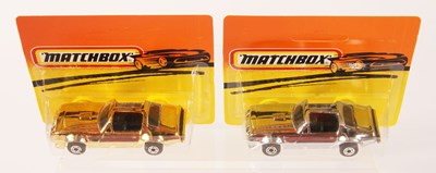 Lot 248 - Matchbox Superfast 2 x 16b Pontiac Firebird T-Bar MADE IN BULGARIA ISSUES CHROME & GOLD PLATED