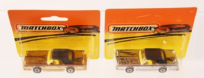Lot 259 - Matchbox Superfast 2 x 28c Lincoln Continental GOLD & CHROME PLATED MADE IN BULGARIA ISSUES