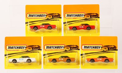 Lot 262 - Matchbox Superfast 5 x 28c Lincoln Continental MADE IN BULGARIA ISSUES