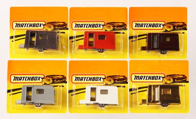 Lot 263 - Matchbox Superfast 6 x 31c Caravan MADE IN BULGARIA ISSUES INCLUDING GOLD PLATED VERSION