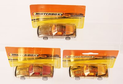 Lot 266 - Matchbox Superfast 3x 31e Mazda RX7 GOLD & CHROME PLATED MADE IN BULGARIA ISSUES