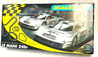Lot 184 - Scalextric C1050 Le Mans 24hr Set. With 2x Mercedes CLK GT1 Cars.