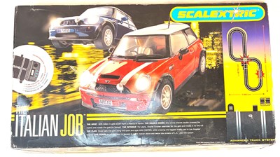 Lot 185 - Scalextric Sport C1130 The Italian Job Set with 2x Mini Cooper Cars.