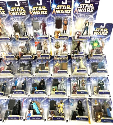 Lot 42 - Hasbro Star Wars Saga Gold Border 3 3/4" figures x 38 MISP
