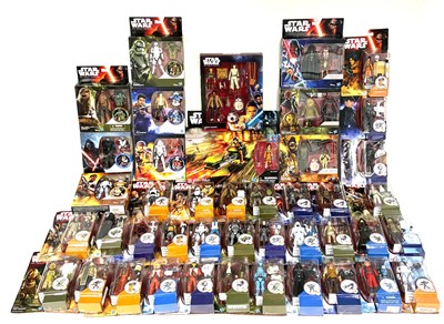 Lot 43 - Hasbro Star Wars The Force Awakens 3 3/4" figures & figure packs x 44 MISP