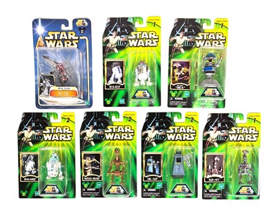 Lot 47 - Hasbro Star Wars Star Tours 3 3/4" Droid figures x 7 MISP