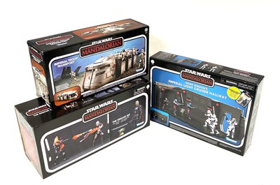 Lot 55 - Hasbro Star Wars Vintage Collection Mandalorian play-sets x 3 MISB