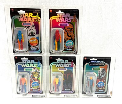 Lot 71 - Hasbro Star Wars Retro Prototype 3 3/4" figures x 5 all Graded UKG 90% GOLD