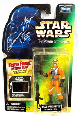 Lot 78 - Hasbro Star Wars Autographed Freeze Frame Biggs Darklighter 3 3/4" figure MOC