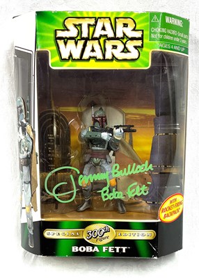 Lot 86 - Hasbro Star Wars Autographed 300th Edition Boba Fett 3 3/4" figure MISP