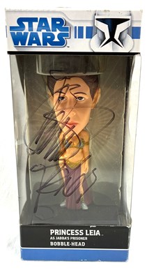 Lot 88 - Funko Star Wars Autographed Princess Leia Bobble-head figure MIB