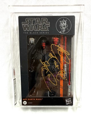 Lot 91 - Hasbro Star Wars Autographed Black Series Darth Maul 6" figure Graded UKG 85% MISP
