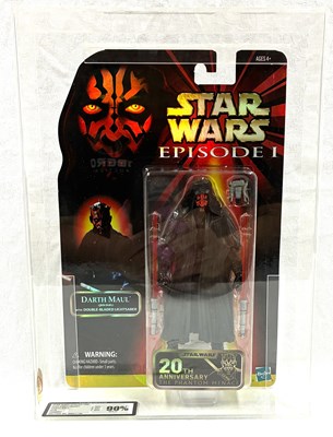 Lot 96 - Hasbro Star Wars Black Series Episode 1 Darth Maul 6" figure Graded UKG 90% GOLD MISP