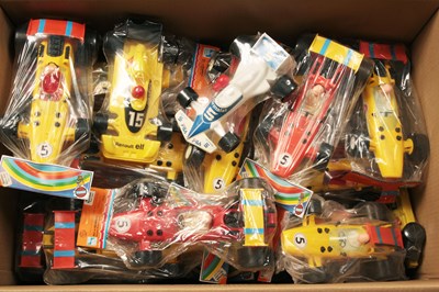 Lot 2 - Plastic Large Scale. Group of Mainly 1970's / 80' Push Along Formula 1 Racing Cars.
