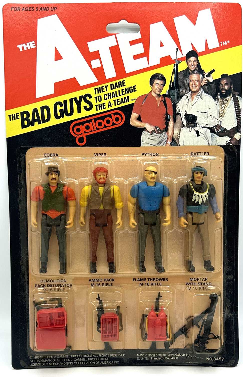 Lot 40 - Galoob vintage A-Team The Bad Guys 3 3/4" figure set