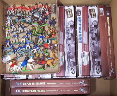 Lot 29 - Group of Loose Britains Detail Figures & Boxed Diorama Display Base Frames.