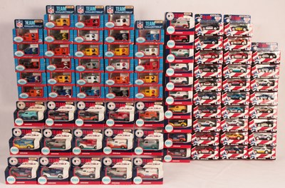 Lot 56 - Matchbox Superfast - Group of Baseball & NFL Cars & Vans.