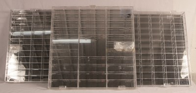 Lot 61 - Matchbox - group of 3x Acrylic Plastic Wall Mounted Display Units.