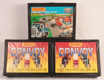 Lot 66 - Matchbox Convoy - Group of 3x 24 Truck Carry Case.