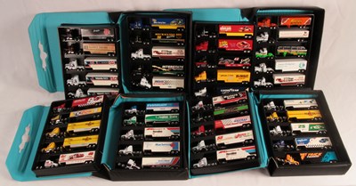 Lot 79 - Matchbox Convoy - Group of 40x Mainly NASCAR Racing transporters + 4x Cases.