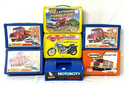 Lot 97 - Matchbox Superfast - Group of 7x 24 Car Carry Cases.