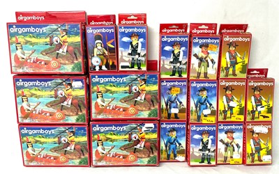 Lot 100 - Airgamboys (Spain) Wild West Cowboy & Indian figure sets x 18.