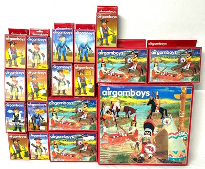 Lot 101 - Airgamboys (Spain) Wild West Cowboy & Indian figure sets x 18