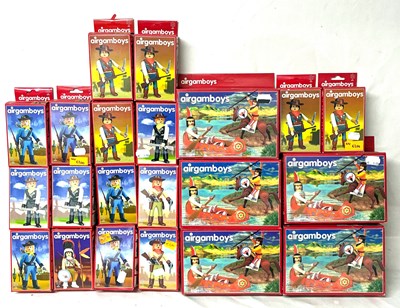 Lot 102 - Airgamboys (Spain) Wild West Cowboy & Indian figure sets x 21