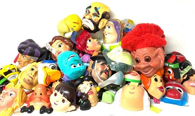 Lot 112 - Children's Plastic Face Masks - Large Mixed Group.