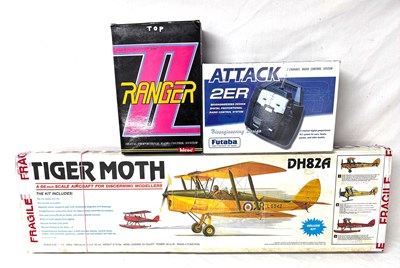 Lot 122 - Premier Balsa Products 66inch Scale Tiger Moth DH82A Aircraft Kit & Radio Equipment.