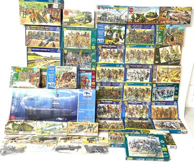 Lot 126 - Revell, Italeri, Airfix & others. Mixed Group of Plastic Kits & Figure Sets.