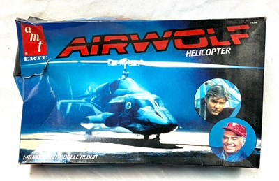 Lot 393 - AMT Ertl vintage Airwolf Helicopter Model Kit, MIB UNUSED