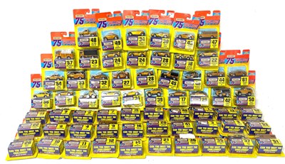 Lot 137 - Matchbox Superfast - Large Group of 75 Challenge Issue Metallic Gold Vehicles.