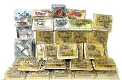 Lot 160 - Delprado 1/60th - Group of 36 Type 90 Japanese Army Resin Tank Model & Aircraft Models.