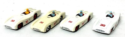 Lot 177 - Dinky Toys - Group of 4x unboxed Mercedes Benz Race Cars.