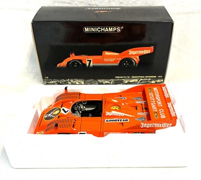 Lot 245 - Minichamps 1/18th scale Die-cast Porsche 917/20 Sudwestpokal HockenHeim 1973 (orange) MIP