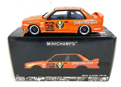 Lot 246 - Minichamps 1/18th scale Die-cast BMW M3 M. Ketterer DTM 1988 (orange) JAGERMEISTER