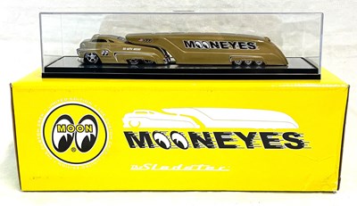 Lot 266 - Big Lou's Custom Crew Mooneyes Die-cast The Sledster (gold) MIB