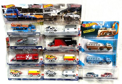 Lot 275 - Hot Wheels Team Transport & Track Stars 1/64 Scale Die-cast vehicles x 11 MISP