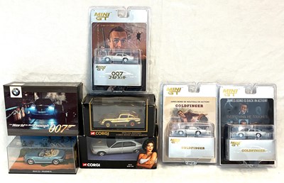 Lot 281 - James Bond Die-cast vehicles x 7 including Mini GT, Corgi and others MISP